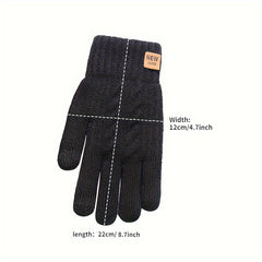 Extra Thick Winter Gloves Touchscreen Double Layered Warmth