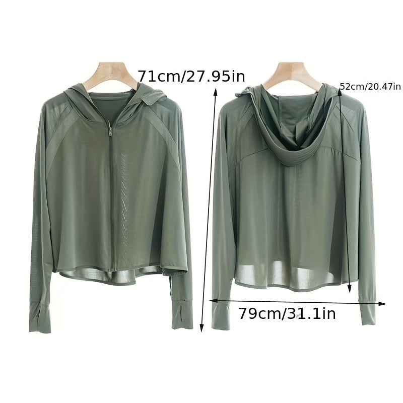 UPF50 Ice Silk Sun Jacket UV Protection Shawl