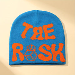 Fashionable Sport Windproof Knit Beanie Hat Embroidery Warm Ski Cold Hat