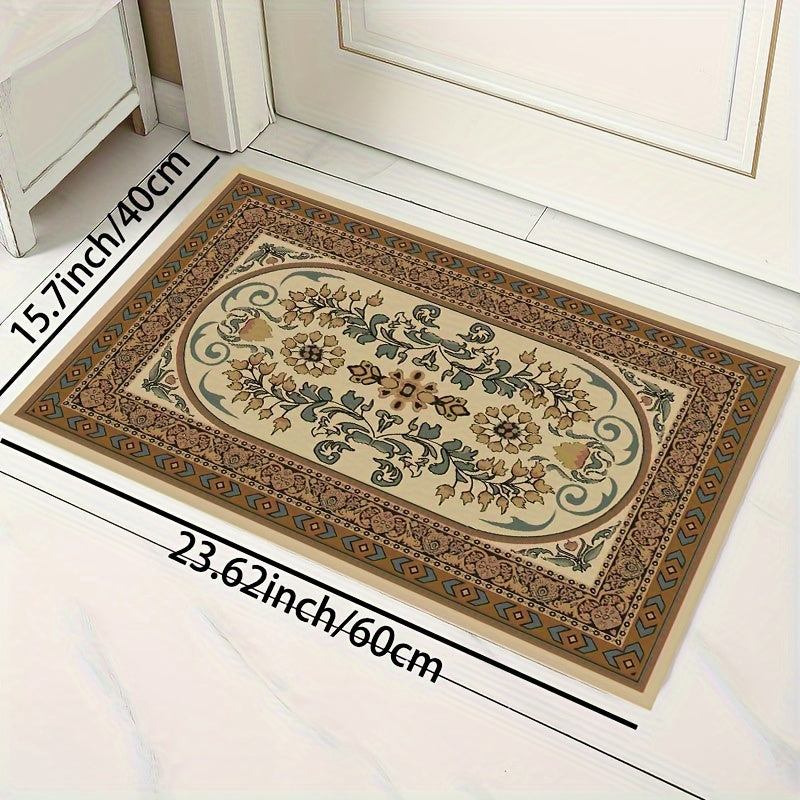 Abstract Flower Kitchen Mat Retro Style Home Decor