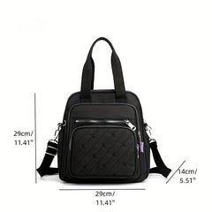 Small Preppy Backpack Nylon Tote Bag with Charging Port