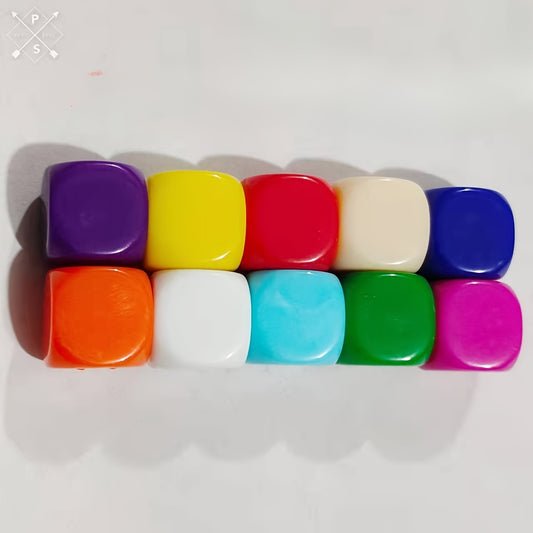 20pcs Acrylic 16mm Round Corner Blank Dice for Multiplayer Game