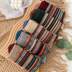 5 Pairs Winter Wool Socks For Men Thickened Warm Crew Socks