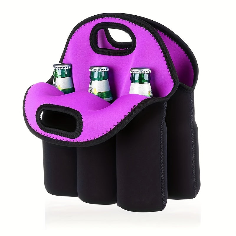 6 Pack Insulated Neoprene Bottle Cooler Bag with Handle