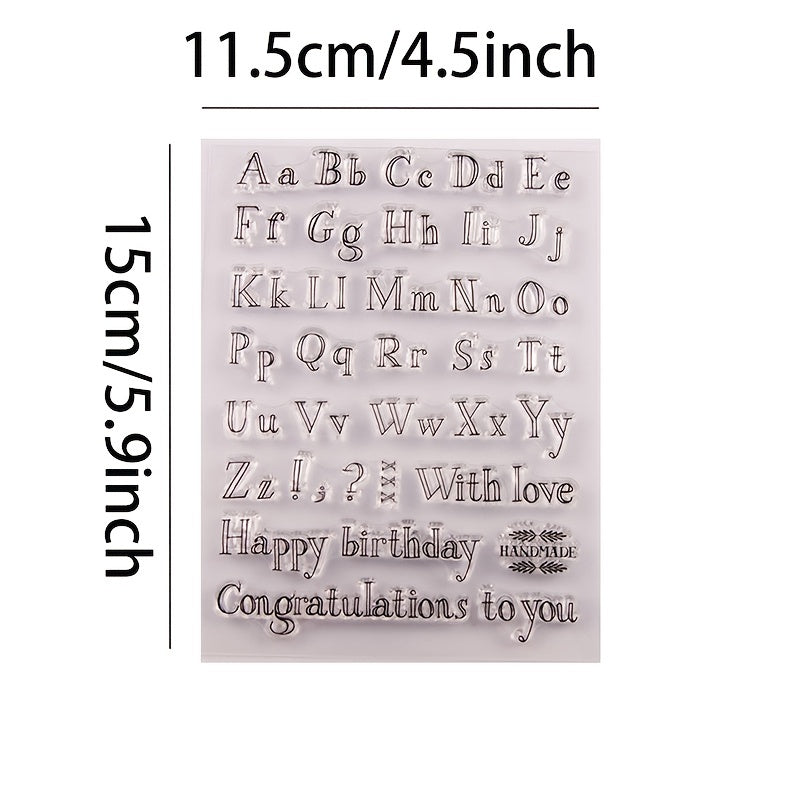 Alphabet Clear Stamps Capital & Lowercase for Card Making Scrapbooking