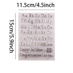 Alphabet Clear Stamps Capital & Lowercase for Card Making Scrapbooking