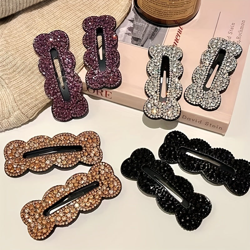 Rhinestone Hair Clip Snap Clip Side Clip Bangs Clip Head Jewelry Hair Accessorie