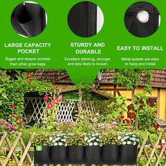 Vertical Planter Hanging Bag 6 Pockets for Garden Home Decoration