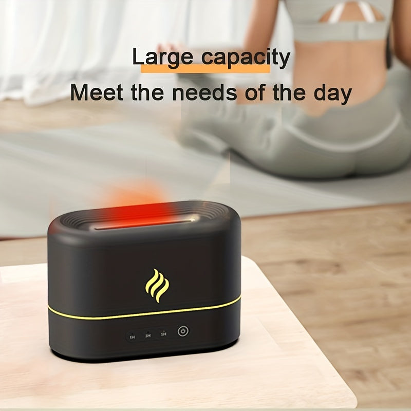 Simulated Flame Ultrasonic Humidifier Colorful Flame Portable Air Freshener