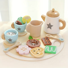 Wooden Children's Playhouse Tea Set Toy