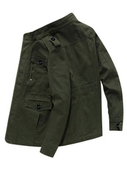 Men's Retro Cotton Jacket Windproof Coat for Autumn and Winter