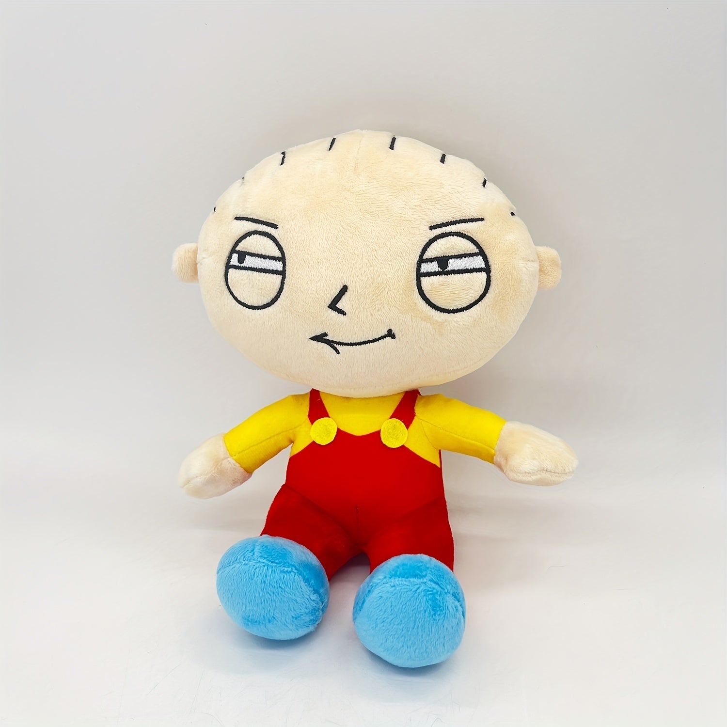 Oval Head Doll In Overalls Plush Doll