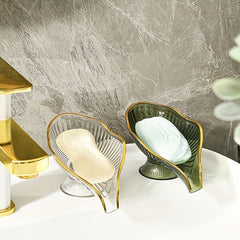 Creative Plastic Soap Dish Self Draining Soap Holder Bathroom Soap Rack