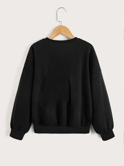 Fun Exhausted Skeleton Graphics Pullovers For Girls