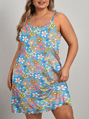  Retro Floral Print Nightdress for Women