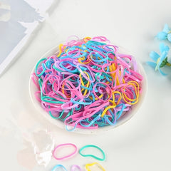 500pcs Colorful Mini Hair Bands Girls Ponytail Hair Accessories