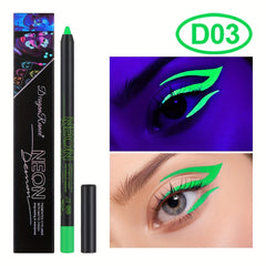 6 Colors Fluorescent Eyeliner UV Light Waterproof Pen