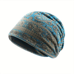 Boho Print Beanie Lightweight Elastic Skull Cap Women's Baggy Slouchy Chemo Cap
