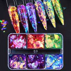 Holographic Nail Glitter Sequins for DIY or Salons