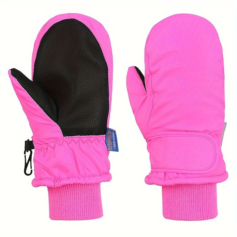Kids Winter Sports Mittens Non-Slip Waterproof Ski Gloves