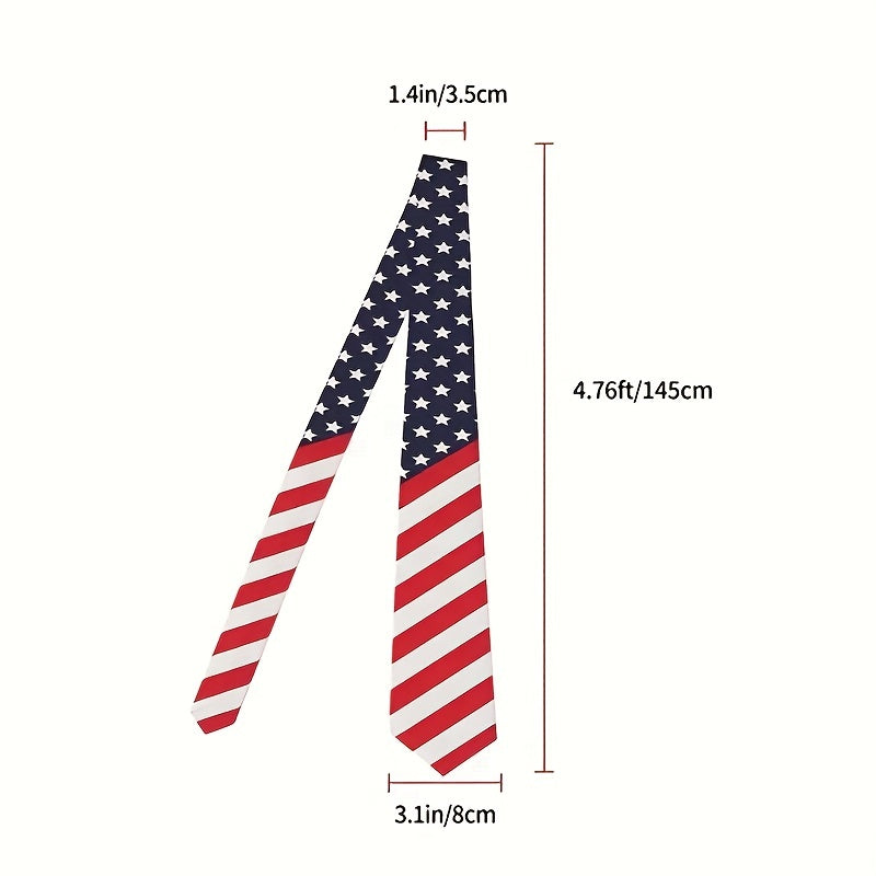 Men's Flag Pattern Necktie Business Wedding Party Tie Great Gift For Men
