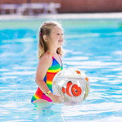 Shark & Clownfish Inflatable Beach Balls - Ocean Themed Pool Toys