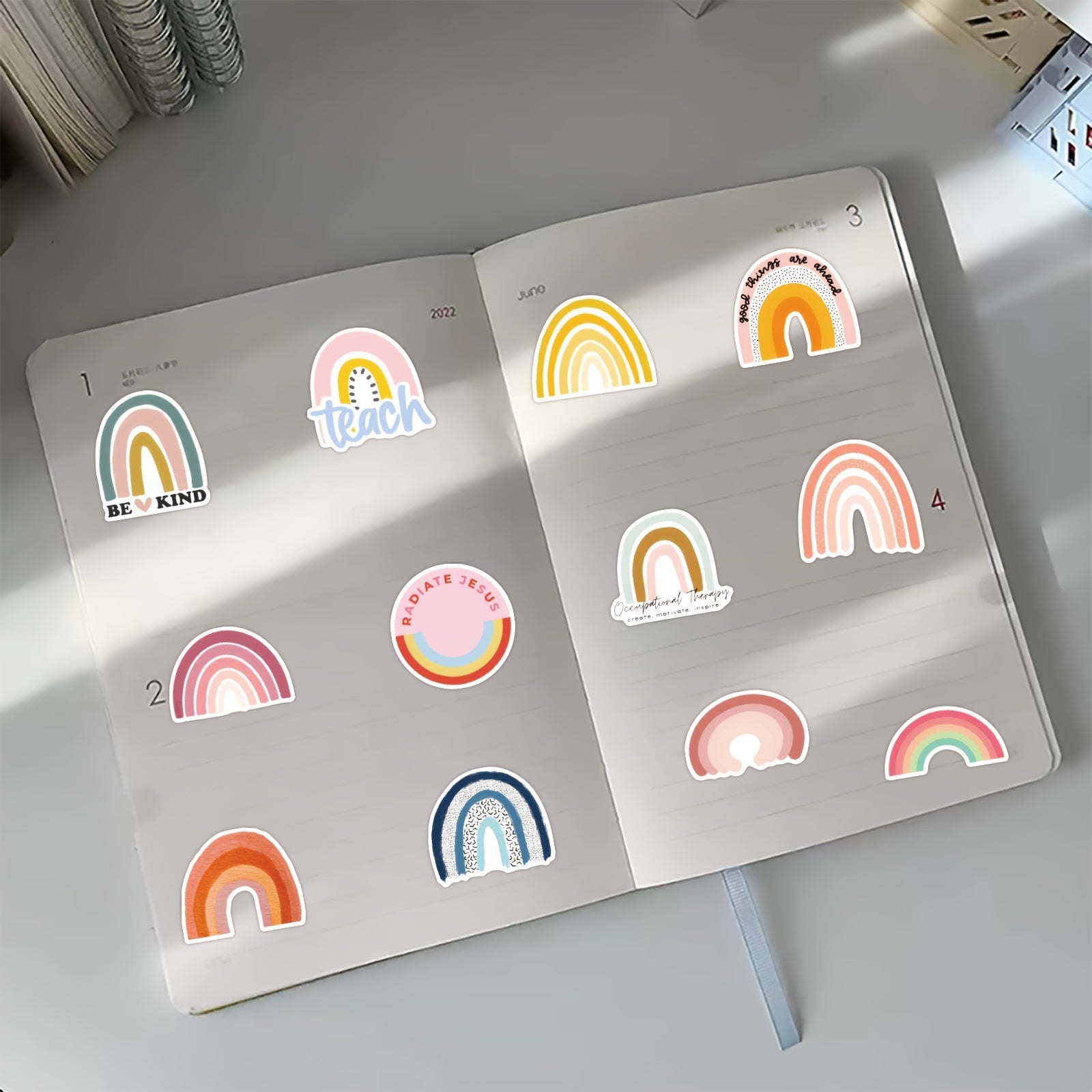 50pcs Rainbow Stickers Laptop Phone Water Bottle Tablet Luggage Cup Car