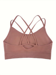 Criss Cross Sports Bra Breathable Workout Lingerie