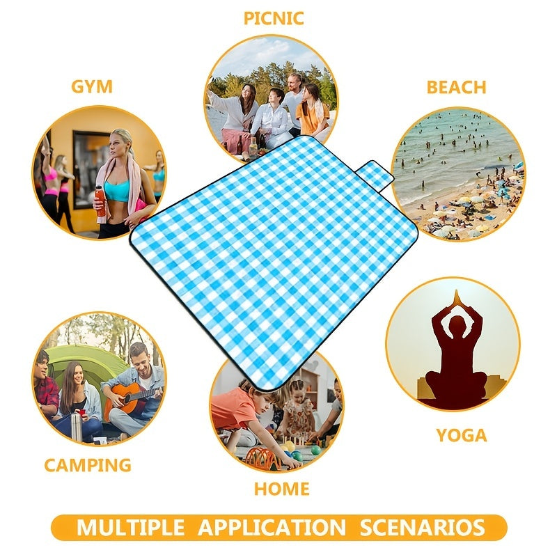 Waterproof Picnic Blanket With Carry Strap - Family Camping Beach Party