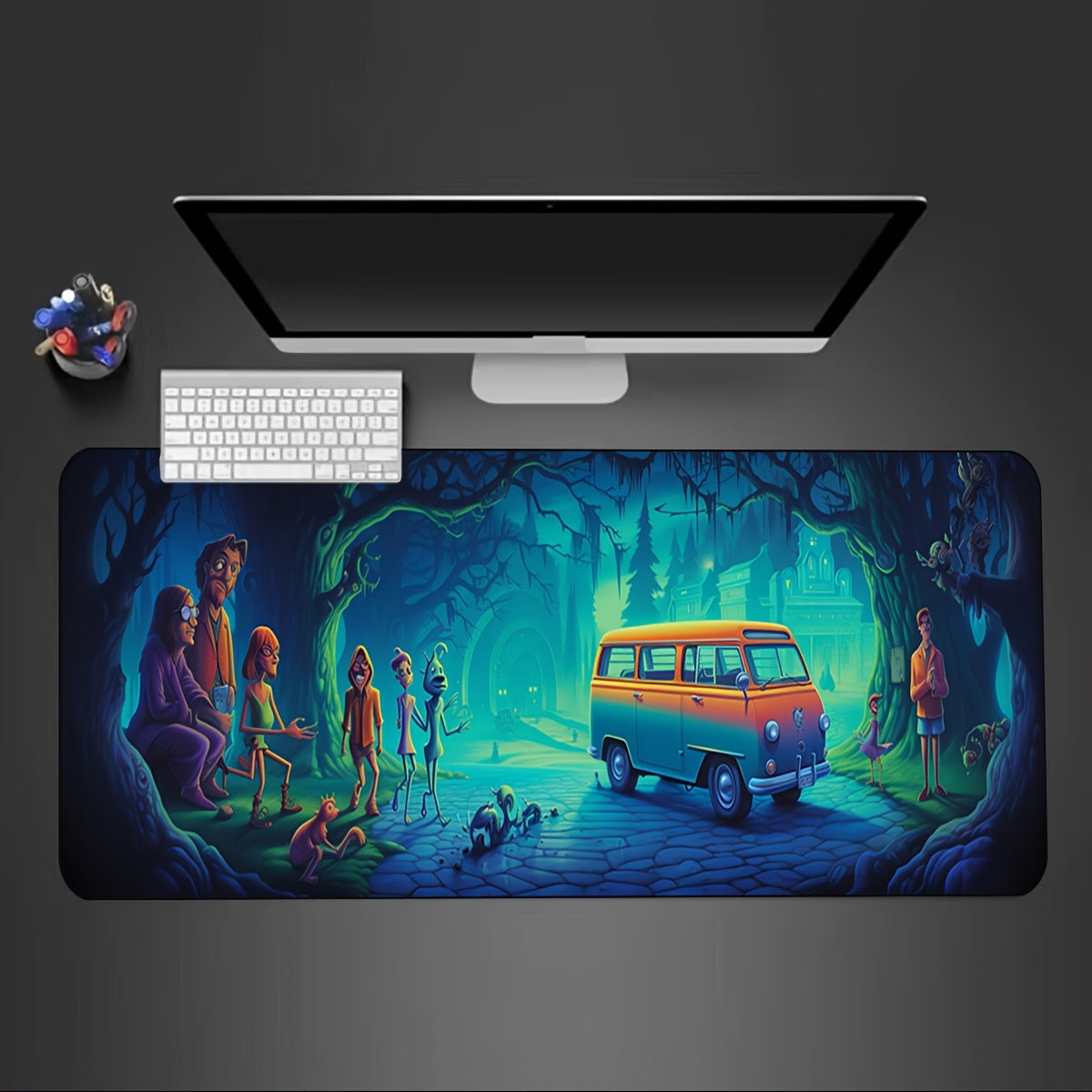 Bus Pattern Mouse Pad for Office and Gaming