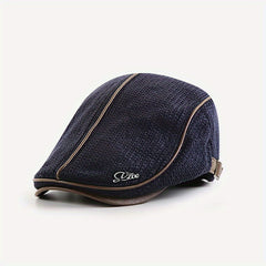 Knitted Newsboy Caps For Men Beret Hat Cabbie Golf Cap