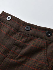 Boys Casual Gingham Pants Autumn/Winter
