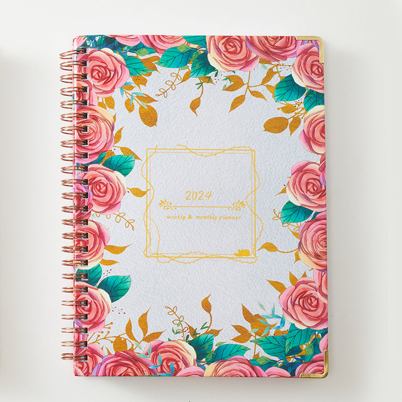 72 Sheets Weekly and Monthly Planner Jan-Dec Hard Cover Thick Paper