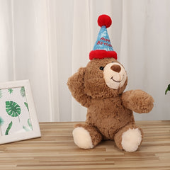 Cute Birthday Teddy Bear with Happy Birthday Hat