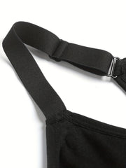 2 Pack Plus Size Seamless Racerback Sports Bras Set Women's Yoga Bralette