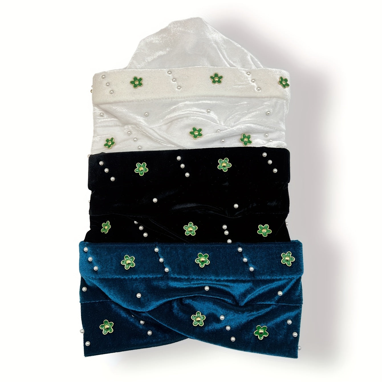 Vintage Velvet Head Wrap Elastic Beanie Headscarf