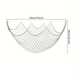 Natural Fish Net Fishnet Decoration Hawaiian And Pirate Party