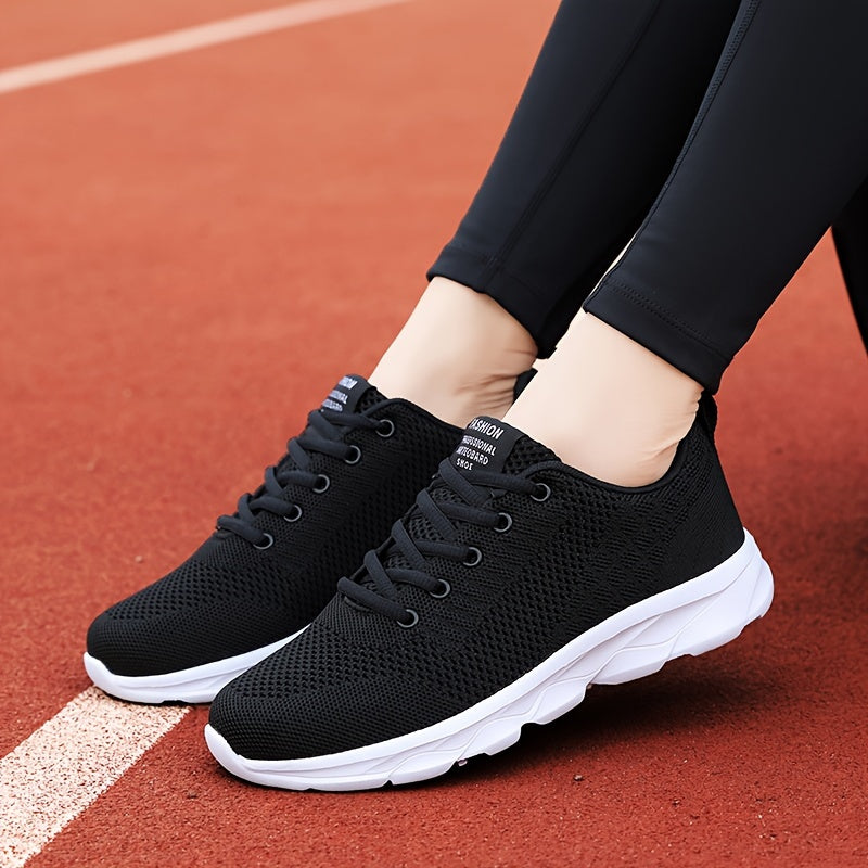 Women's Lace up Outdoor Running Shoes Non slip Mesh Sneakers