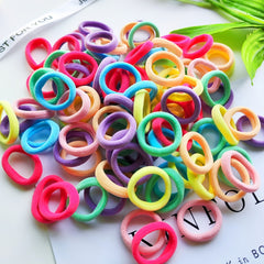 100pcs Elastic Baby Hair Rope Hair Accessories For Toddler Kids Girls