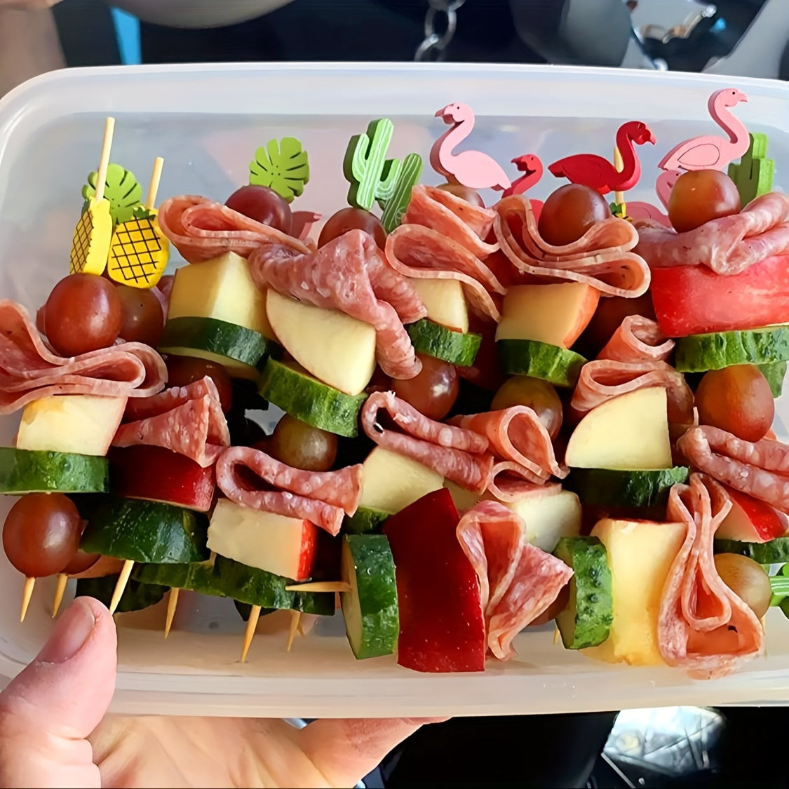 100pcs Hawaiian Luau Cocktail Picks Bulk Tropical Party Food Skewers