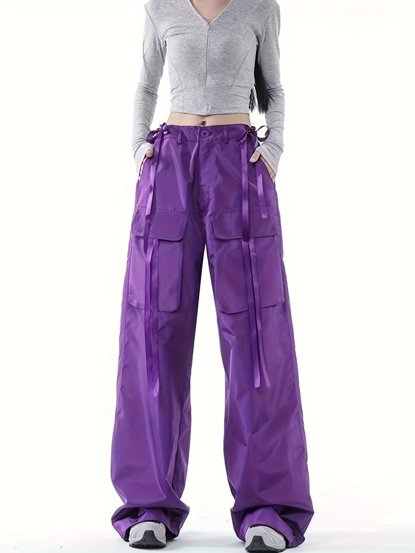 High Waist Loose Fit Cargo Pants Women's Activewear