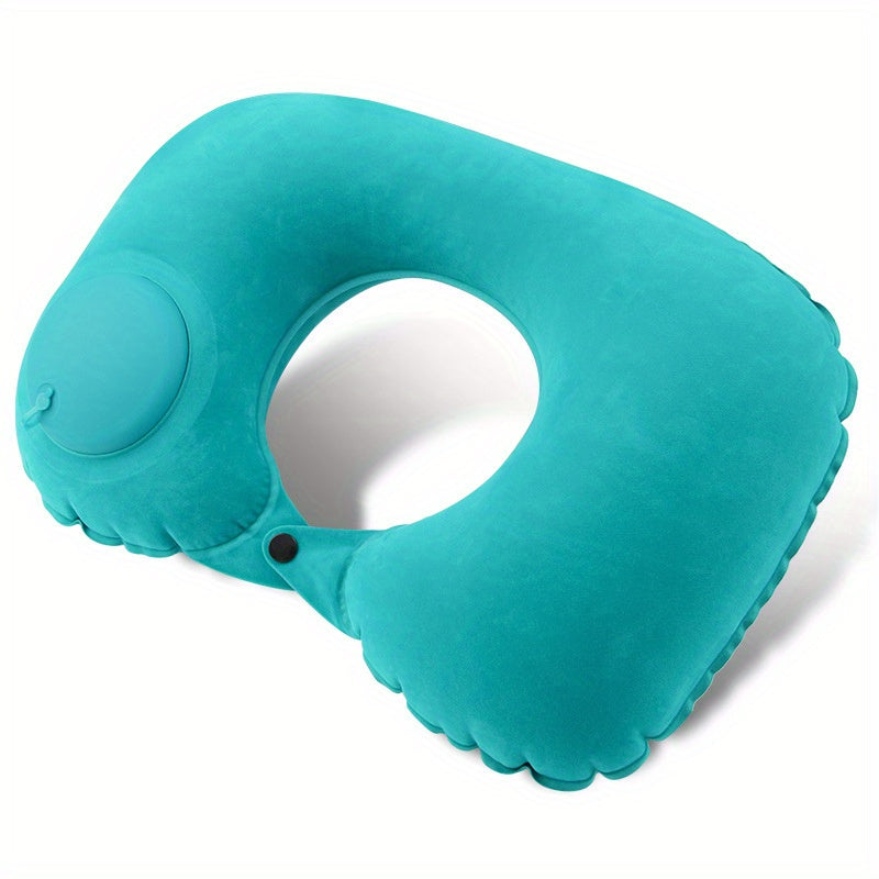 Portable Camping Inflatable Pillow Flocking Skin Friendly Travel