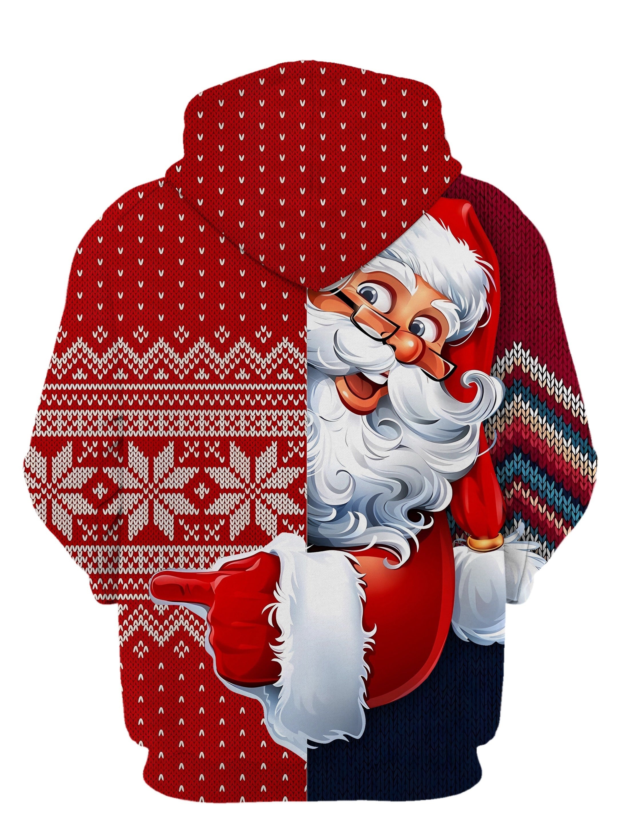 Christmas Santa Claus Print Hoodie Men's Pullover Hooded Sweatshirt
