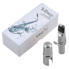 Tenor B Flat Saxophone Mouthpiece 6 Silvery with Yibuy Box