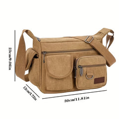 Large Capacity Men's Crossbody Backpack Briefcase Shoulder Bag