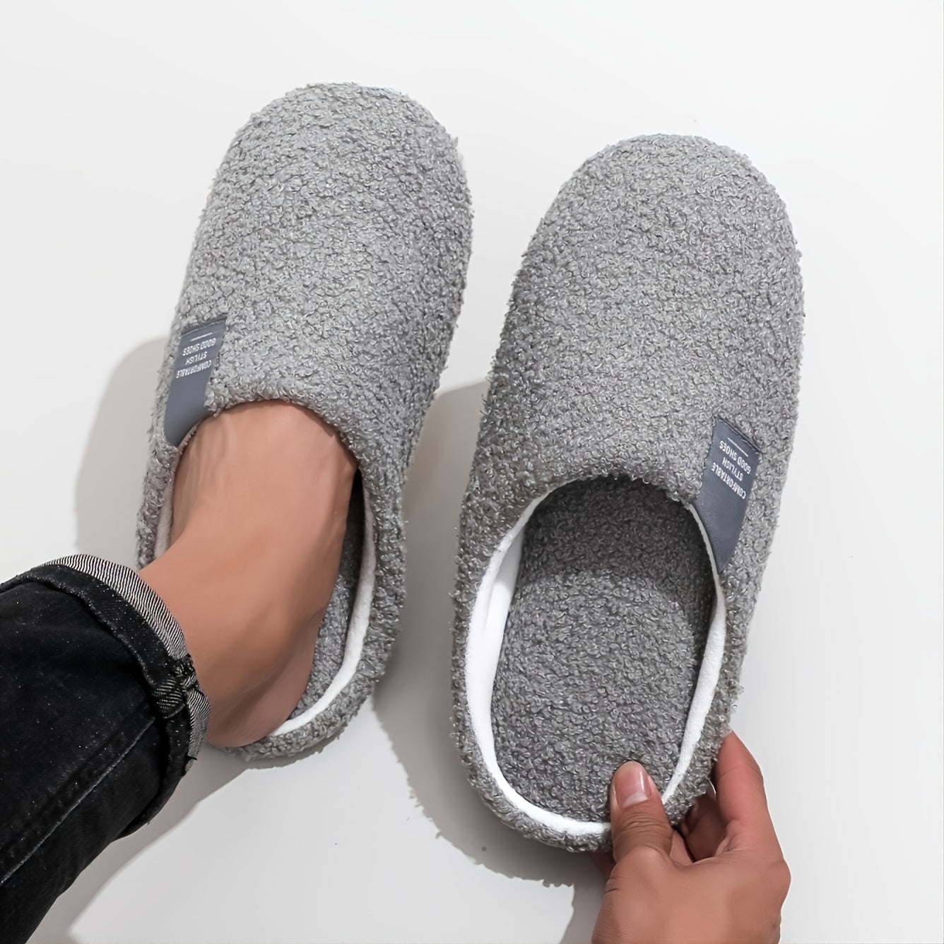 Men's Cozy Indoor Slippers with Plush Lining
