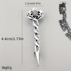 Vintage Lion Sword Brooch Men's Gift