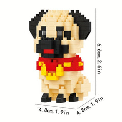 DIY Bulldog Building Blocks Model Kit Educational Toy