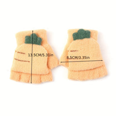 Kids Five Finger Warm Knitted Gloves for Winter