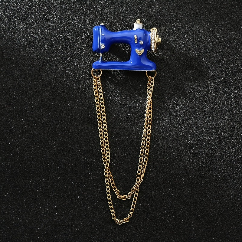 Sewing Machine Tassel Brooch Men's Chain Suit Personality Accessories
